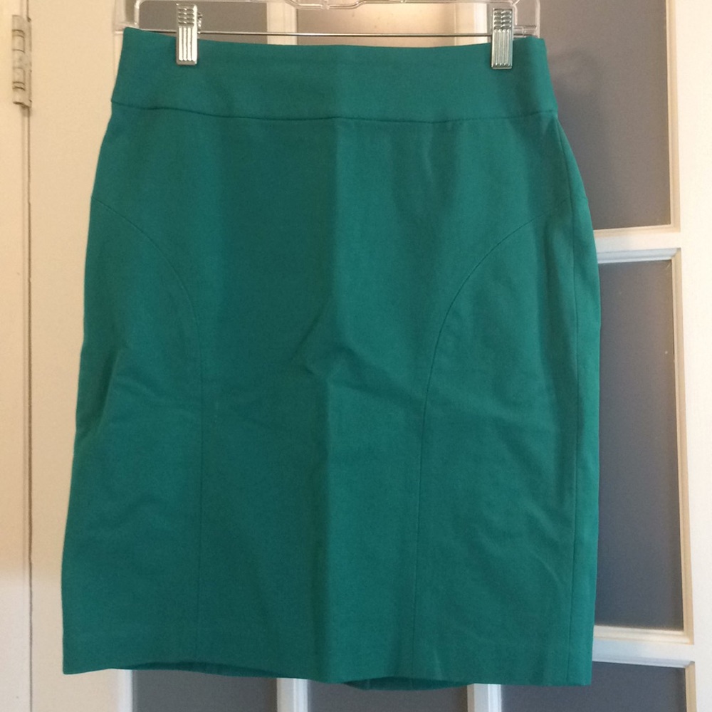 Emerald green pencil skirt
